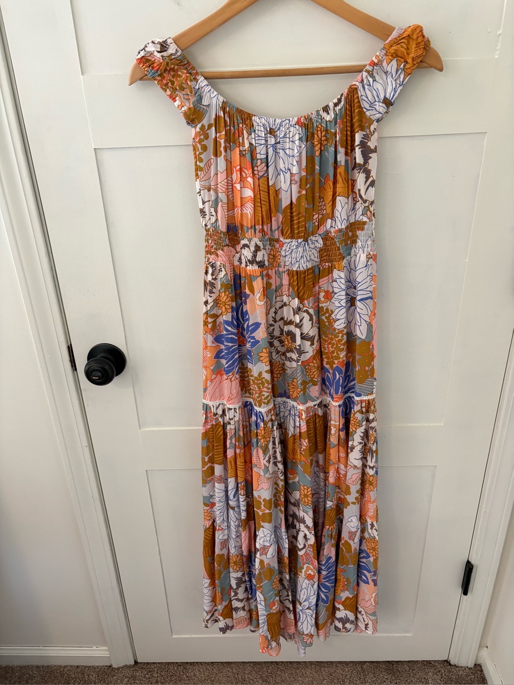 Anthropologie Abel the Label Midi Maxi Floral Off-Shoulder Dress. Size Small. - Picture 2 of 13